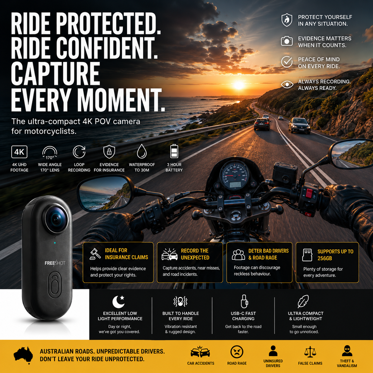 Freeshot™ - 4K Wearable Camera